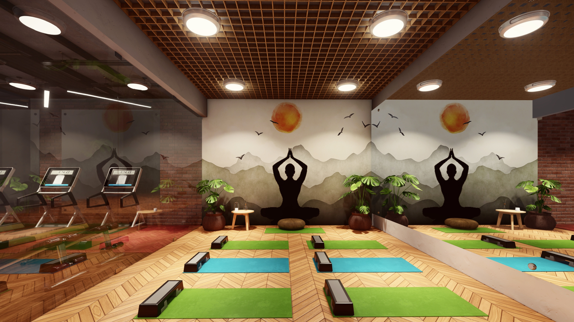 Indoor Yoga Hall